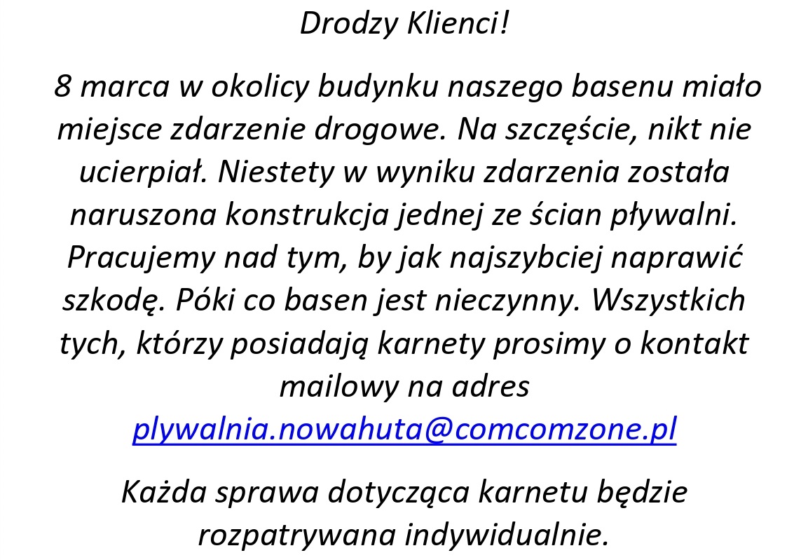 Basen nieczynny CCZH